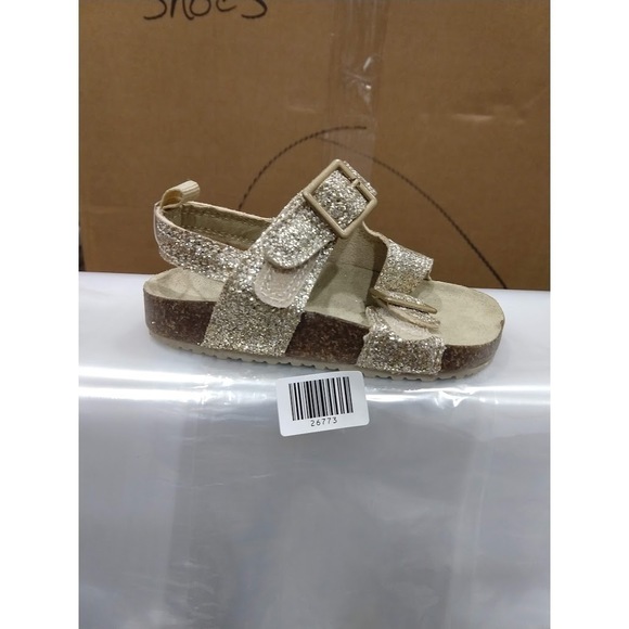Carter's Other - Carter's Girls Cork Bottom Glitter Gold Size 6